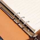 Органайзер на кольцах А5, 100 листов линейку, с калькулятором, на молнии, коричневый - Фото 8