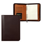 Ежедневник-органайзер Calligrata, А5, 100 листов, на молнии, с калькулятором, обложка из искусственной кожи, коричневый - Фото 10