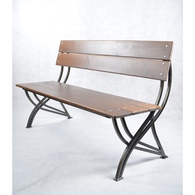 Скамейка садовая «Радужная», 150×65×80 см, металл, дерево