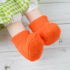 Носки для куклы, длина стопы: 6 см, цвет оранжевый - Фото 1