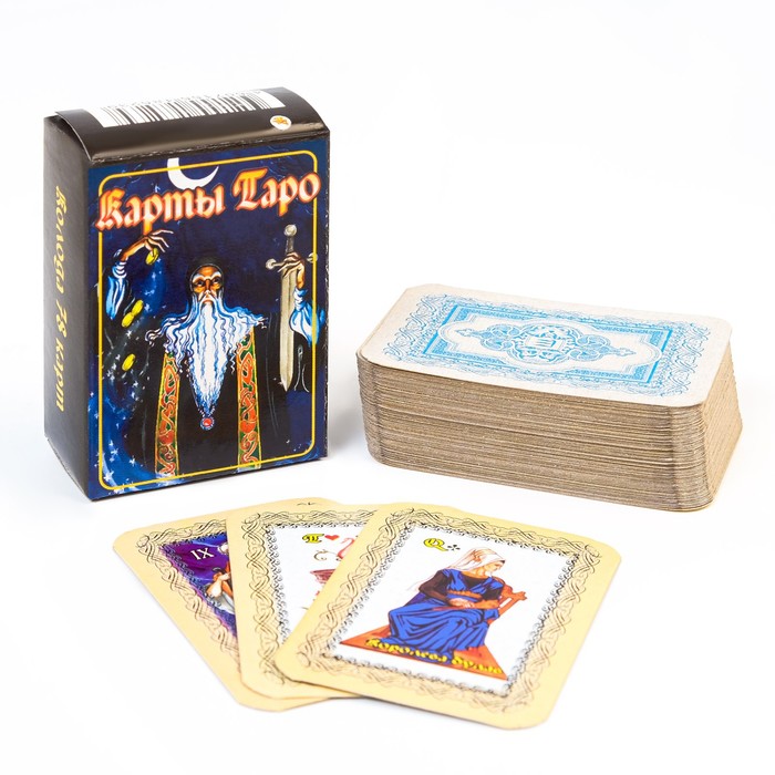Карты таро "Классическое", карты гадальные, 78 л, с инструкцией, чёрные - Фото 1