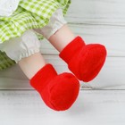Носки для куклы, длина стопы: 6 см, цвет красный - Фото 2