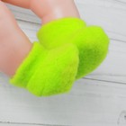 Носки для куклы, длина стопы 6 см, цвет зелёный - Фото 2