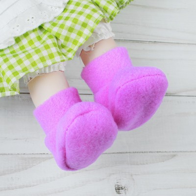 Носки для куклы, длина стопы: 7 см, цвет фиолетовый