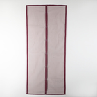 Сетка антимоскитная на магнитах для защиты от насекомых, 100×210 см, цвет бордовый - Фото 2