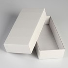 Коробка сборная без печати крышка-дно белая без окна 24 х 11,5 х 4,5 см - Фото 1