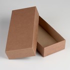 Коробка сборная без печати крышка-дно бурая без окна 24 х 11,5 х 4,5 см - фото 318180560