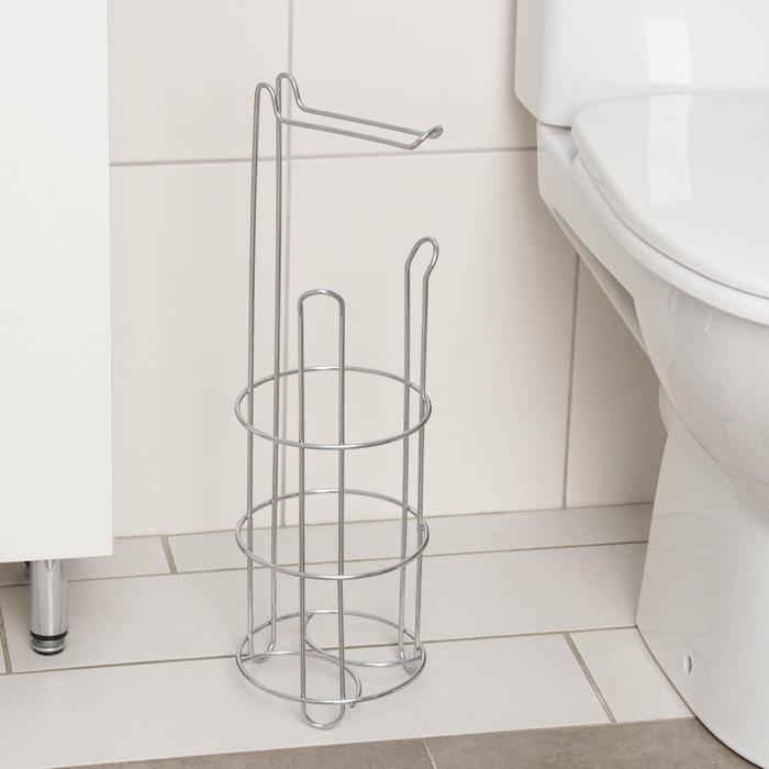 Держатель-стойка для туалетной бумаги Доляна, 14,5×15×48 см - Фото 1