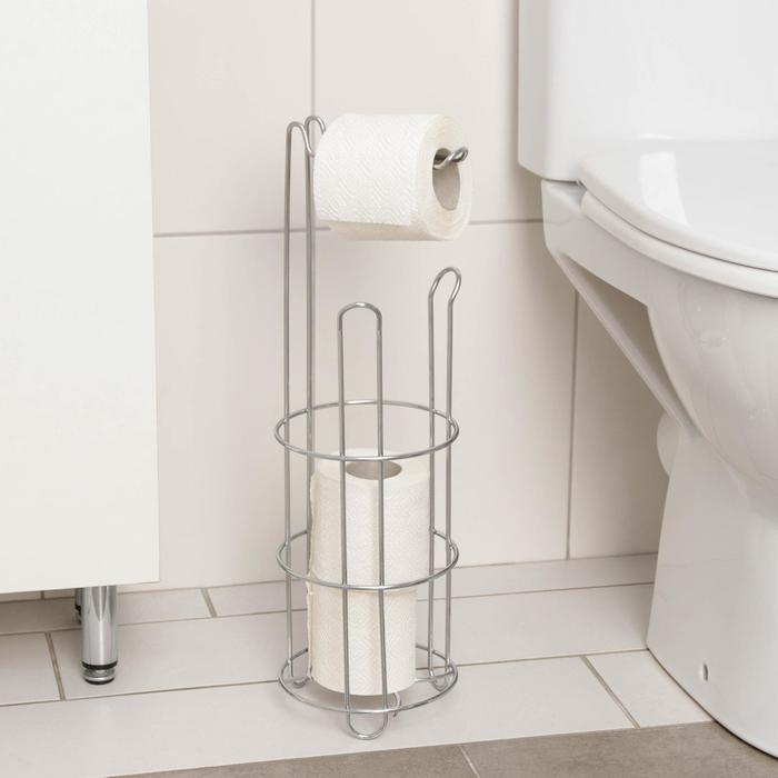 Держатель-стойка для туалетной бумаги Доляна, 14,5×15×48 см - фото 1896723405