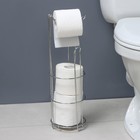 Держатель-стойка для туалетной бумаги Доляна, 14,5×15×48 см - Фото 5