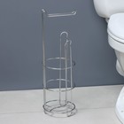 Держатель - стойка для туалетной бумаги Доляна, 14.5×15×48 см - Фото 6