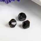 Бусины стеклянные 4 мм (набор 40 шт), чёрные - фото 20921775