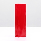 Пакет бумажный фасовочный, глянцевый, красный, 5,5 х 3 х 17 см - фото 8804775