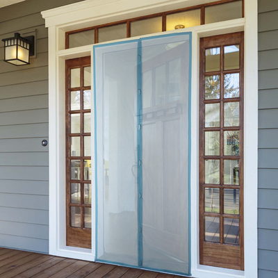 Сетка антимоскитная на магнитах для защиты от насекомых, 100×210 см, цвет синий