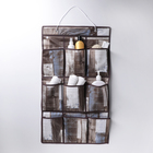 Органайзер подвесной с карманами «Досочки», 9 отделений, 45×78 см, цвет коричневый - Фото 2