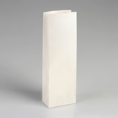 Пакет бумажный фасовочный, бело-жемчужный, 7 х 4 х 21 см