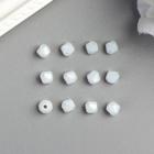 Бусины стеклянные (набор 40 шт), 4х4 мм  белые - фото 20921916