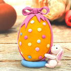 Набор для творчества. Декор яиц полимерной глиной «Зайчик с подарком» - Фото 1