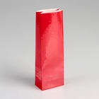 Пакет бумажный фасовочный, глянцевый, красный, 7 х 4 х 21 см - фото 8804954