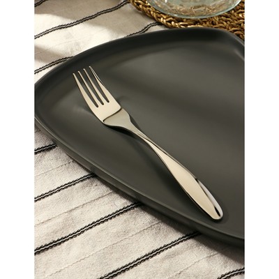 Вилка столовая из нержавеющей стали «Марио», h=20.5 см, цвет серебряный