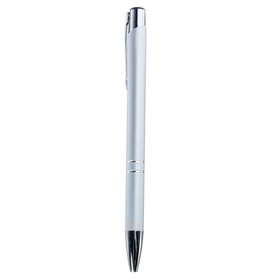 Ручка шариковая автоматическая 'Металлическая', узел 0.5 мм, стержень синий, серебристый корпус