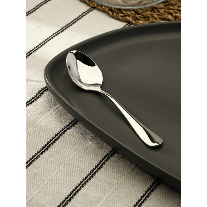 Ложка чайная из нержавеющей стали «Батиста», длина 14 см, серебристая - Фото 1