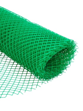 Сетка садовая, 1×10 м, ячейка ромб 15×15 мм, пластиковая, зелёная, Greengo, в рулоне