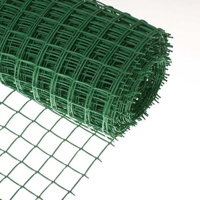 Сетка садовая, 1 × 20 м, ячейка квадрат 50 × 50 мм, пластиковая, зелёная, Greengo - фото 1881955856