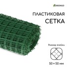 Сетка садовая, 1 × 20 м, ячейка квадрат 50 × 50 мм, пластиковая, зелёная, Greengo - фото 3473032