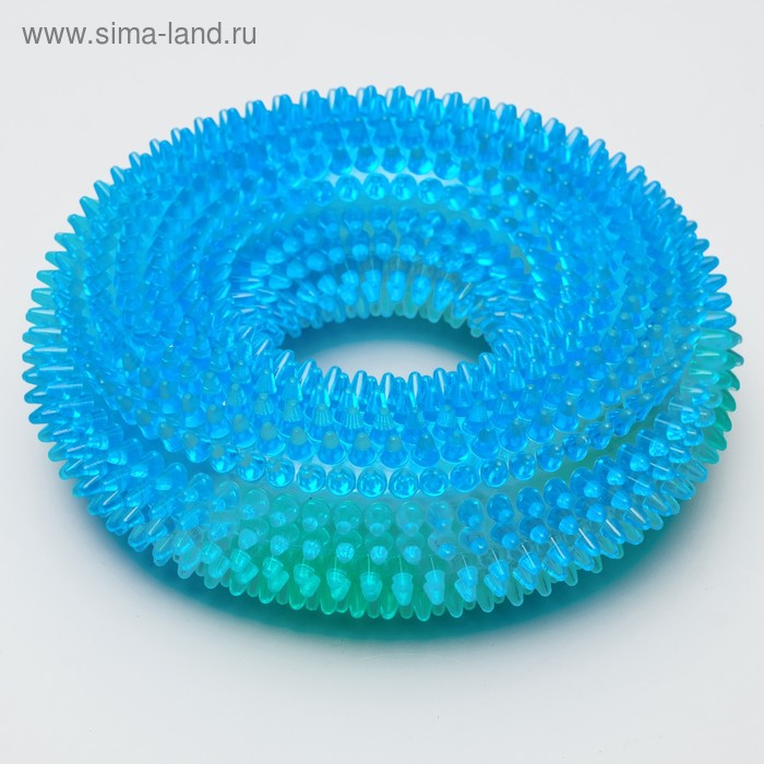 Игрушка светящаяся для собак "Жевательное кольцо", 12 см, TPR, микс цветов - Фото 1