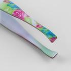 Пинцет скошенный, узкий, 8,5 см, рисунок МИКС - Фото 2