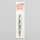 Пинцет скошенный, узкий, 8,5 см, рисунок МИКС - Фото 3