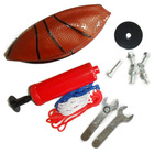 Мобильная баскетбольная стойка DFC KIDS1 60 x 40 см, полиэтилен, мяч/насос - Фото 4
