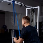 Эспандер ленточный многофункциональный ONLYTOP, 208×4.5×0.5 см, 17-54 кг, цвет синий - Фото 6
