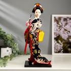 Кукла коллекционная "Японка в цветочном кимоно с флейтой" 30х12,5х12,5 см - фото 318181004