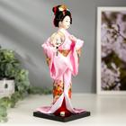 Кукла коллекционная «Японка в розовом кимоно с опахало», 25×9.5×9.5 см - Фото 2