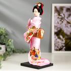 Кукла коллекционная «Японка в розовом кимоно с опахало», 25×9.5×9.5 см - Фото 3