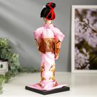 Кукла коллекционная «Японка в розовом кимоно с опахало», 25×9.5×9.5 см - Фото 4