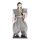 Кукла коллекционная "Самурай в сером кимоно с мечом" 30х12,5х12,5 см - фото 8455919