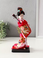 Кукла коллекционная «Японка в цветочном кимоно с музыкальным инструментом», 30×12.5×12.5 см - Фото 2