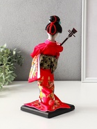 Кукла коллекционная «Японка в цветочном кимоно с музыкальным инструментом», 30×12.5×12.5 см - Фото 3