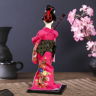 Кукла коллекционная "Японка в цветочном кимоно с музыкальным инструментом" 30х12,5х12,5 см - Фото 4