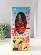 Кукла коллекционная «Японка в цветочном кимоно с музыкальным инструментом», 30×12.5×12.5 см - Фото 5