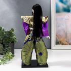 Кукла коллекционная "Самурай в золотом кимоно с мечом" 30х12,5х12,5 см - фото 9760985