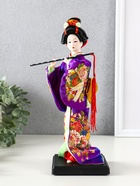 Кукла коллекционная «Японка в фиолетовом кимоно с флейтой», 25×9.5×9.5 см - Фото 4