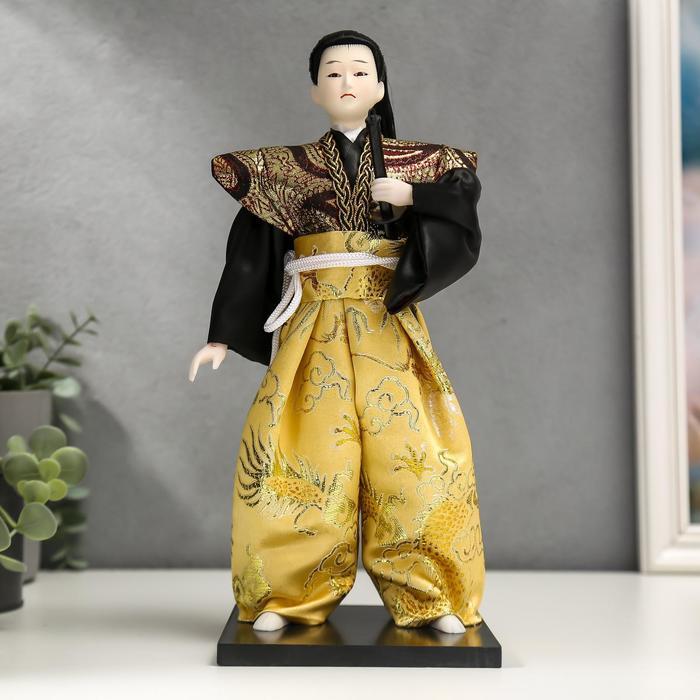 Кукла коллекционная "Самурай с длинными волосами с мечом" 30х12,5х12,5 см - Фото 1