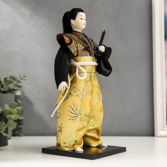 Кукла коллекционная "Самурай с длинными волосами с мечом" 30х12,5х12,5 см - фото 1899674313