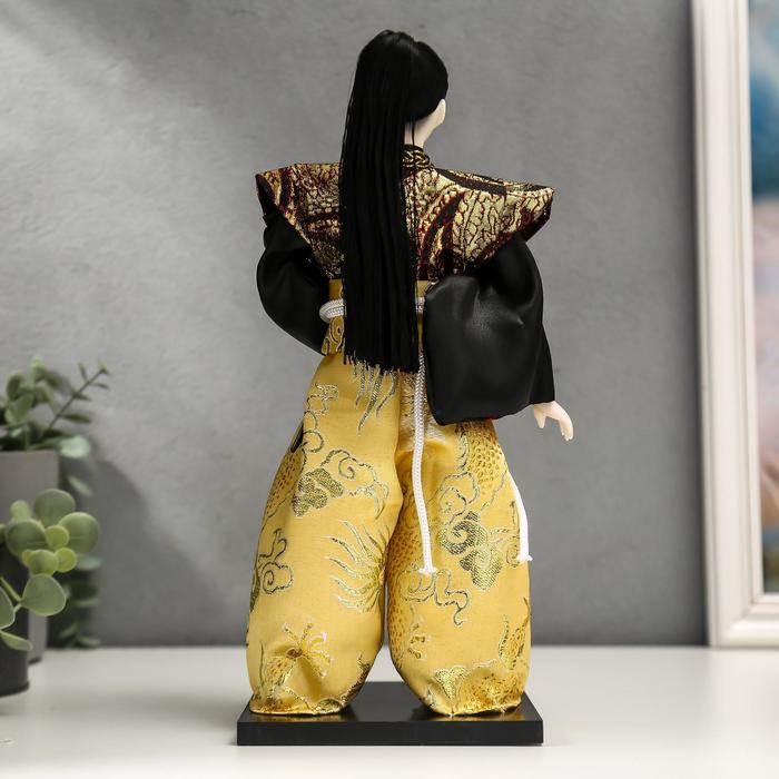 Кукла коллекционная "Самурай с длинными волосами с мечом" 30х12,5х12,5 см - фото 1899674315