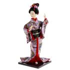 Кукла коллекционная "Японка в цветочном кимоно с бабочкой на руке" 30х12,5х12,5 см - Фото 7