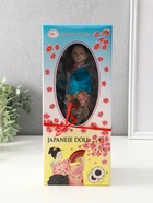 Кукла коллекционная «Японка в шелковом голубом кимоно с флейтой», 30×12.5×12.5 см - Фото 5